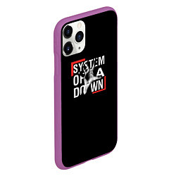 Чехол iPhone 11 Pro матовый System of a Down, цвет: 3D-фиолетовый — фото 2