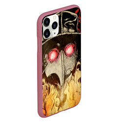 Чехол iPhone 11 Pro матовый Чумной доктор Мор, цвет: 3D-малиновый — фото 2