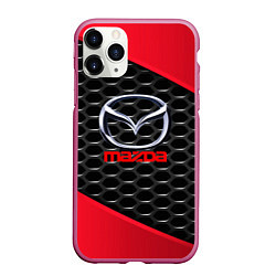 Чехол iPhone 11 Pro матовый MAZDA, цвет: 3D-малиновый