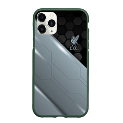 Чехол iPhone 11 Pro матовый Liverpool FC, цвет: 3D-темно-зеленый