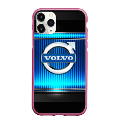 Чехол iPhone 11 Pro матовый VOLVO, цвет: 3D-малиновый