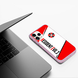 Чехол iPhone 11 Pro матовый RESIDENT EVIL 3, цвет: 3D-розовый — фото 2