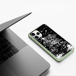 Чехол iPhone 11 Pro матовый QUEEN, цвет: 3D-салатовый — фото 2