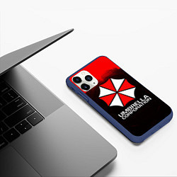 Чехол iPhone 11 Pro матовый UMBRELLA CORP, цвет: 3D-тёмно-синий — фото 2