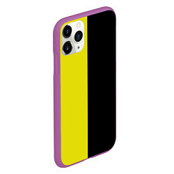 Чехол iPhone 11 Pro матовый BLACK YELLOW, цвет: 3D-фиолетовый — фото 2