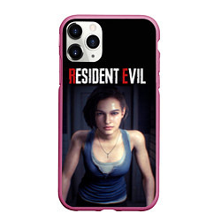 Чехол iPhone 11 Pro матовый Jill Valentine, цвет: 3D-малиновый