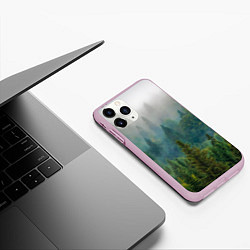 Чехол iPhone 11 Pro матовый Лес, цвет: 3D-розовый — фото 2