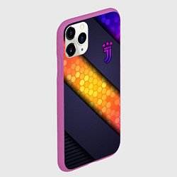Чехол iPhone 11 Pro матовый Juventus F C, цвет: 3D-фиолетовый — фото 2