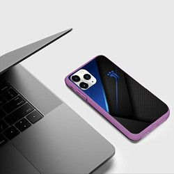 Чехол iPhone 11 Pro матовый Juventus F C, цвет: 3D-фиолетовый — фото 2