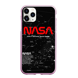 Чехол iPhone 11 Pro матовый NASA, цвет: 3D-розовый