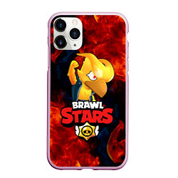 Чехол iPhone 11 Pro матовый BRAWL STARS CROW PHOENIX, цвет: 3D-розовый