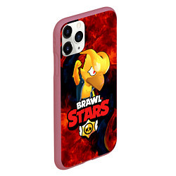 Чехол iPhone 11 Pro матовый BRAWL STARS CROW PHOENIX, цвет: 3D-малиновый — фото 2