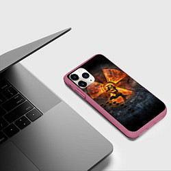Чехол iPhone 11 Pro матовый VULKAN, цвет: 3D-малиновый — фото 2