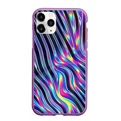 Чехол iPhone 11 Pro матовый DIGITAL ABSTRACT, цвет: 3D-фиолетовый