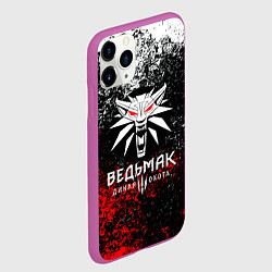 Чехол iPhone 11 Pro матовый The Witcher 3, цвет: 3D-фиолетовый — фото 2