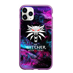 Чехол iPhone 11 Pro матовый The Witcher 3, цвет: 3D-фиолетовый