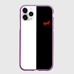 Чехол iPhone 11 Pro матовый Monokuma, цвет: 3D-фиолетовый