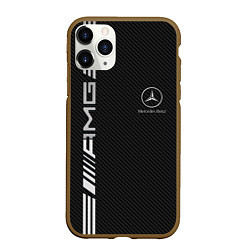 Чехол iPhone 11 Pro матовый Mercedes Carbon