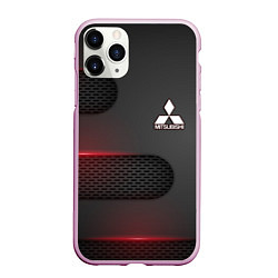 Чехол iPhone 11 Pro матовый Mitsubishi, цвет: 3D-розовый