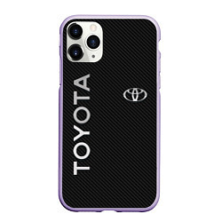 Чехол iPhone 11 Pro матовый Toyota CARBON