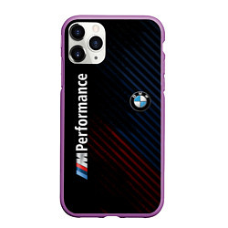 Чехол iPhone 11 Pro матовый BMW PERFORMANCE, цвет: 3D-фиолетовый