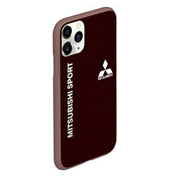 Чехол iPhone 11 Pro матовый MITSUBISHI CARBON, цвет: 3D-коричневый — фото 2