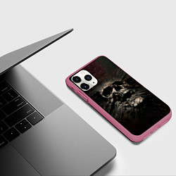 Чехол iPhone 11 Pro матовый ЧЕРЕП, цвет: 3D-малиновый — фото 2