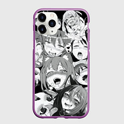 Чехол iPhone 11 Pro матовый АХЕГАО, цвет: 3D-фиолетовый
