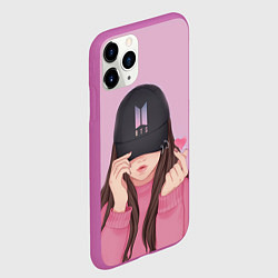 Чехол iPhone 11 Pro матовый BTS, цвет: 3D-фиолетовый — фото 2