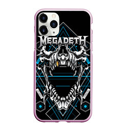 Чехол iPhone 11 Pro матовый Megadeth, цвет: 3D-розовый