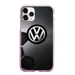 Чехол iPhone 11 Pro матовый VOLKSWAGEN, цвет: 3D-розовый