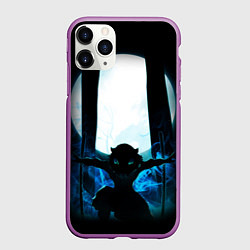Чехол iPhone 11 Pro матовый KIMETSU NO YAIBA, цвет: 3D-фиолетовый