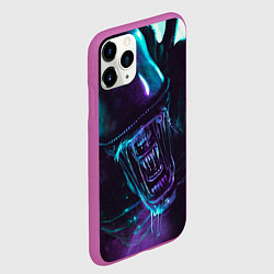 Чехол iPhone 11 Pro матовый ЧУЖОЙ, цвет: 3D-фиолетовый — фото 2