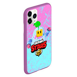 Чехол iPhone 11 Pro матовый BRAWL STARS SPROUT, цвет: 3D-фиолетовый — фото 2