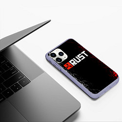 Чехол iPhone 11 Pro матовый RUST, цвет: 3D-светло-сиреневый — фото 2