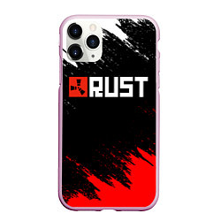 Чехол iPhone 11 Pro матовый RUST, цвет: 3D-розовый