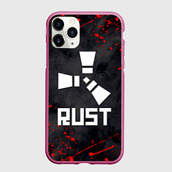 Чехол iPhone 11 Pro матовый RUST, цвет: 3D-малиновый
