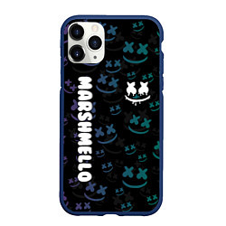 Чехол iPhone 11 Pro матовый Marshmello, цвет: 3D-тёмно-синий