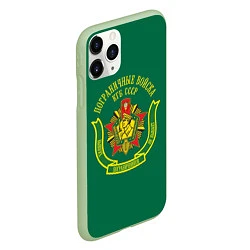 Чехол iPhone 11 Pro матовый Пограничные Войска КГБ СССР, цвет: 3D-салатовый — фото 2