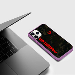 Чехол iPhone 11 Pro матовый Predator Military, цвет: 3D-фиолетовый — фото 2