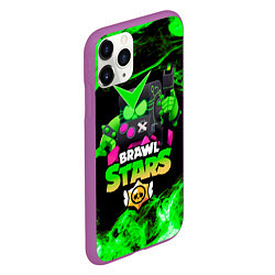 Чехол iPhone 11 Pro матовый Brawl Stars Virus 8-Bit, цвет: 3D-фиолетовый — фото 2