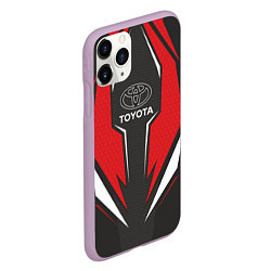 Чехол iPhone 11 Pro матовый Toyota Driver team Red, цвет: 3D-сиреневый — фото 2