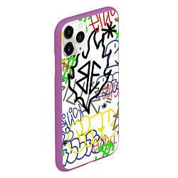 Чехол iPhone 11 Pro матовый BILLIE EILISH GRAFFITI, цвет: 3D-фиолетовый — фото 2