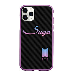 Чехол iPhone 11 Pro матовый BTS Suga, цвет: 3D-фиолетовый