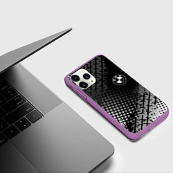 Чехол iPhone 11 Pro матовый BMW, цвет: 3D-фиолетовый — фото 2