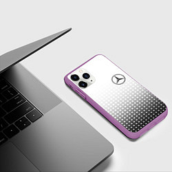 Чехол iPhone 11 Pro матовый Mercedes-Benz, цвет: 3D-фиолетовый — фото 2
