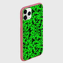 Чехол iPhone 11 Pro матовый КАМУФЛЯЖ GREEN, цвет: 3D-малиновый — фото 2
