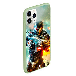 Чехол iPhone 11 Pro матовый CRYSIS, цвет: 3D-салатовый — фото 2