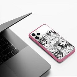 Чехол iPhone 11 Pro матовый AHEGAO, цвет: 3D-малиновый — фото 2