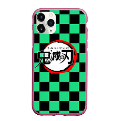 Чехол iPhone 11 Pro матовый KIMETSU NO YAIBA, цвет: 3D-малиновый